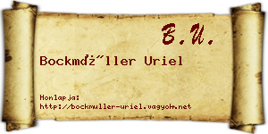 Bockmüller Uriel névjegykártya